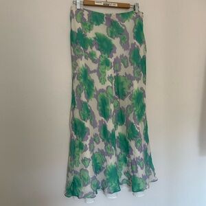 VNTG silk Cottagecore midi skirt
